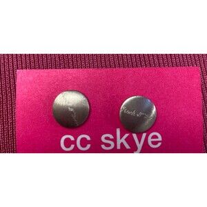 Vintage Y2K Earrings 2000s CC Skye Sterling Silver Rock N' Roll Button Pierced